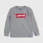 Levi's Toddler Boys' Batwing Logo Long Sleeve T-shirt - Gray Heather