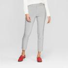 Women's Striped Skinny Ankle Pants - A New Day Gray/white
