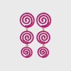 Sugarfix By Baublebar Beaded Swirl Drop Earrings - Pink
