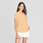 Women's Easy Fit Short Sleeve Crewneck T-shirt - A New Day Yellow