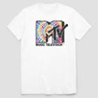 Men's Mtv Melted Short Sleeve Graphic T-shirt - White
