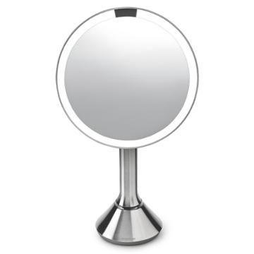 Simplehuman 8 Led Light Sensor Makeup Mirror 5x Magnification Stainless Steel - Brushed