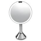 Simplehuman 8 Led Light Sensor Makeup Mirror 5x Magnification Stainless Steel - Brushed
