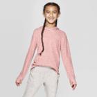 Girls' Cozy Long Sleeve Hoodie - C9 Champion Coral Pink