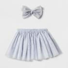 Baby Girls' Tutu And Headband Set - Cloud Island Gray,