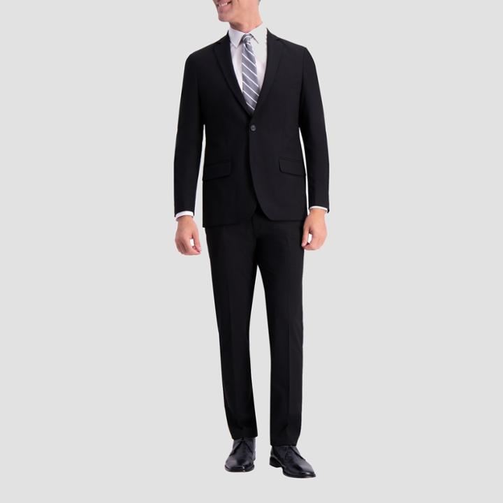 Haggar H26 Men's Slim Fit Premium Stretch Suit Jacket - Black