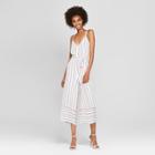 Women's Striped Sleeveless Jumpsuit - Needlework Blush