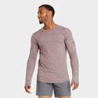 Men's Soft Long Sleeve Gym T-shirt - All In Motion Dark Berry