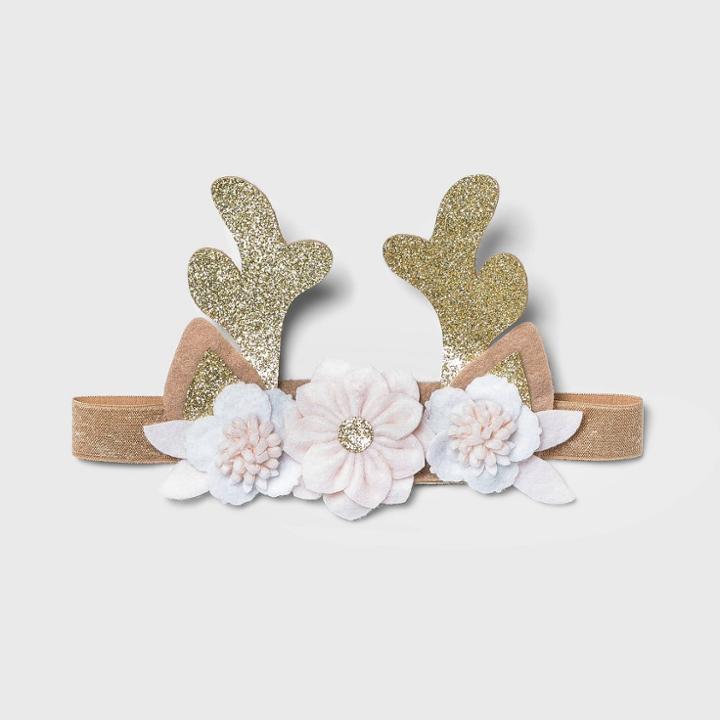 Toddler Girls' Floral Reindeer Headband - Cat & Jack Brown