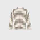 Toddler Girls' Long Sleeve Ribbed Mock Neck T-shirt - Art Class Black/off-white 12m, Black/beige