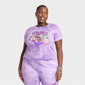 Mga Entertainment Women's Plus Size Bratz Shasha Short Sleeve Graphic Baby T-shirt - Lavender