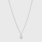 Silver Plated Padlock Heart Pendant Necklace - A New Day
