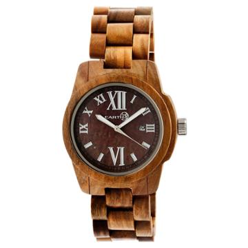 Earth Wood Goods Earth Men's Wristwatch Green,