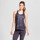 Women's Run Singlet - C9 Champion - Black/starry Dot Print