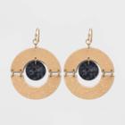 Semi-precious And Orbital Jasper Drop Earrings - Universal Thread Gray, Women's