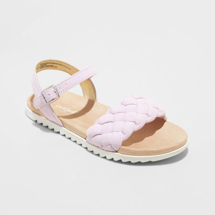 Girls' Amelia Braided Footbed Sandals - Cat & Jack Purple