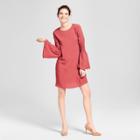 Women's Smocked Bell Sleeve Dress - Grayson Threads (juniors') Red