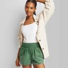 Women's High-rise Pull-on Shorts - Wild Fable Dark Green Xxs