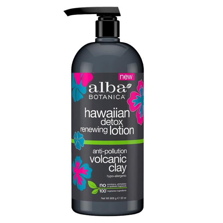 Unscented Alba Hawaiian Detox Renewing Lotion Volcanic Clay