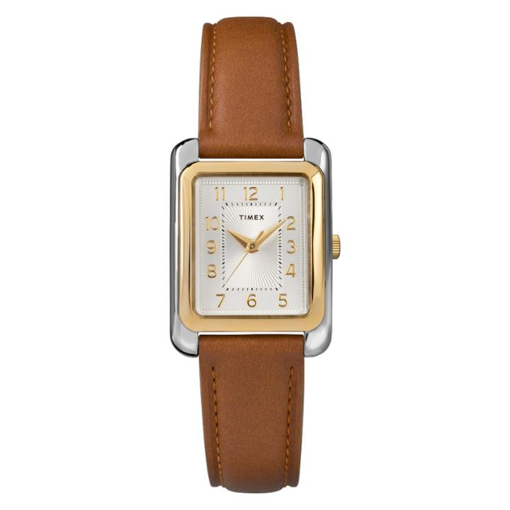 Women's Timex Watch With Leather Strap - Brown Tw2r89500jt