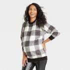 The Nines By Hatch Cozy Sweatshirt Black Gingham