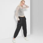 Women's Long Size Glitter Sheer Mock Neck Top - Wild Fable