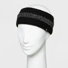 Women's Striped Acrylic Knit Reflective Stripe Outerwear Headband - C9 Champion Black/gray