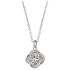 Target Women's Pave Clear Cubic Zirconia Loveknot Pendant In Sterling Silver - Clear/gray
