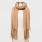 Women's Solid Blanket Scarf - A New Day Camel