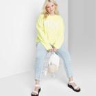 Women's Plus Size French Terry Sweatshirt - Wild Fable Yellow 1x, Women's,