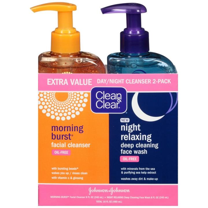 Clean & Clear Day & Night Face Wash, Oil-free & Hypoallergenic