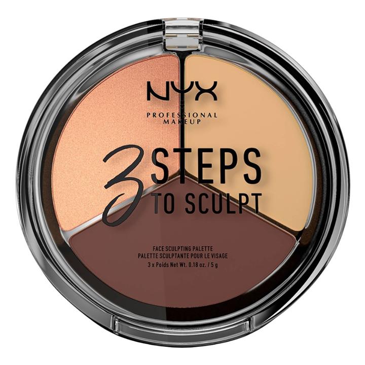 Nyx Professional Makeup 3 Steps To Sculpt Palette Medium