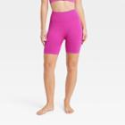 Women's High-rise Seamless Bike Shorts 6 - Joylab Magenta