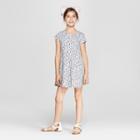 Girls' Short Sleeve Heart Dress - Cat & Jack Heather Gray