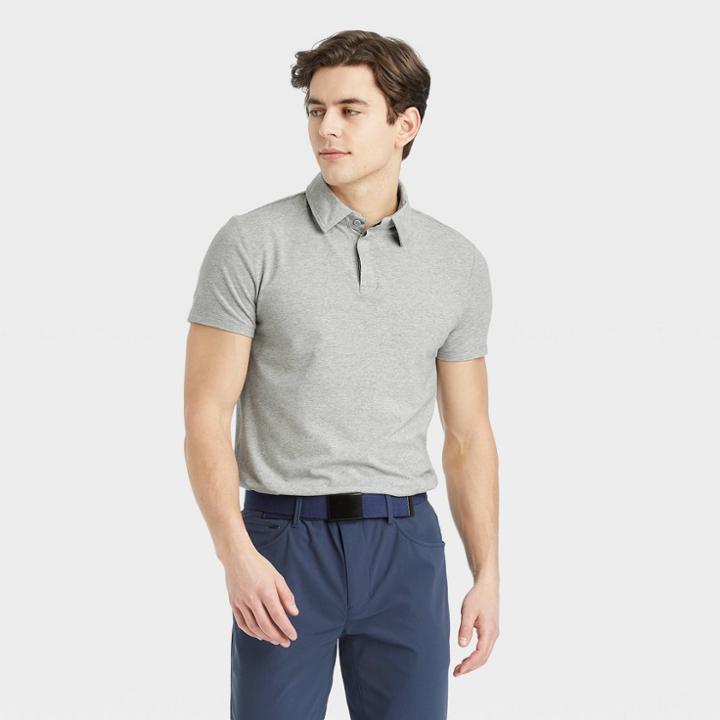 Men's Supima Cotton Polo Shirt - All In Motion Heathered Gray