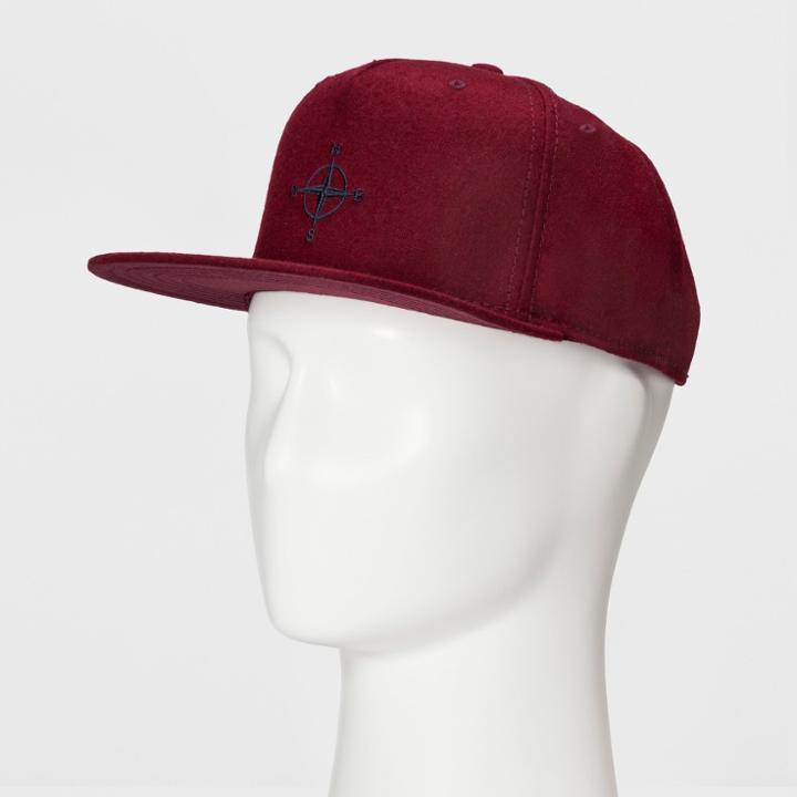 Men's 6 Panel Baseball Hat - Goodfellow & Co - Burgundy