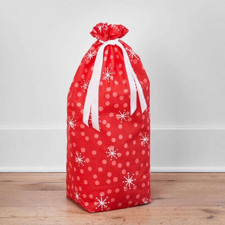 Santa Sack Gift Bag Stars And Dots - Wondershop , White Red