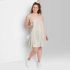 Women's Plus Size Ruffle Hem Woven Dress - Wild Fable Ivory Floral