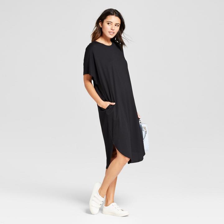 Women's Oversized T-shirt Dress - Mossimo Black