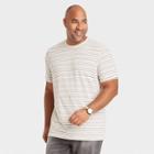 Men's Tall Striped Standard Fit Short Sleeve Crewneck T-shirt - Goodfellow & Co Cream/stripe