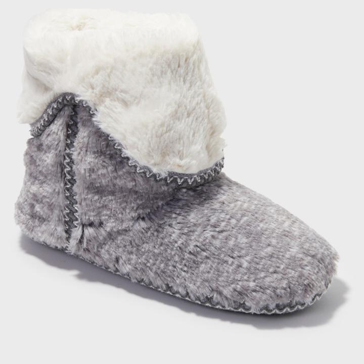 Target Women's Dearfoams Bootie Slippers - Gray