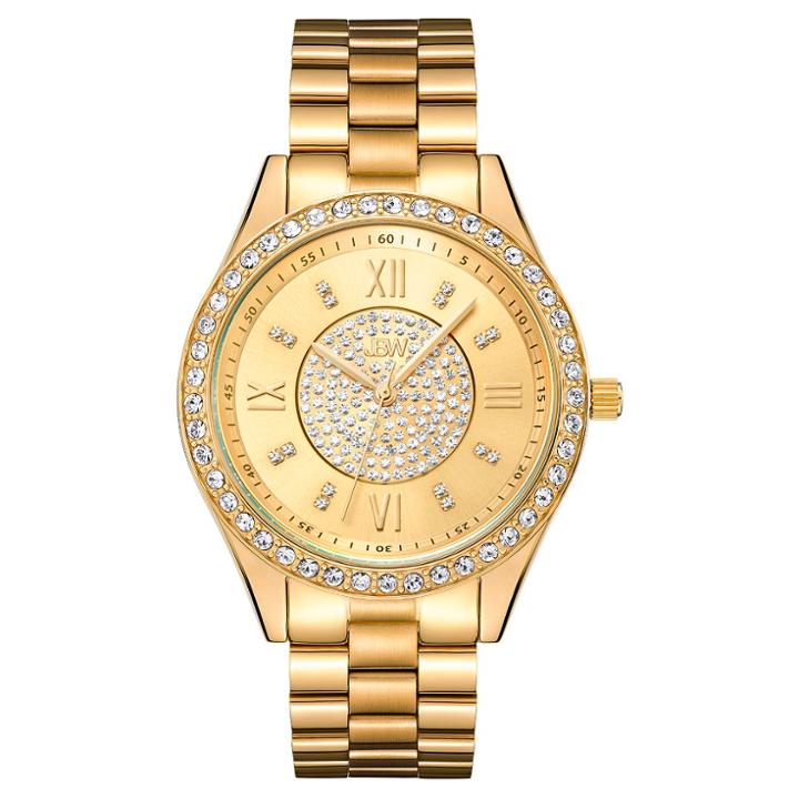 Women's Jbw J6303b Mondrian Japanese Movement Stainless Steel Real Diamond Watch - Gold