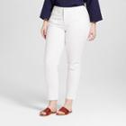 Women's Plus Size Mid Skinny Jeans - Universal Thread White