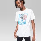 Men's Short Sleeve Knitted Graphic T-shirt - Original Use White