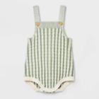Baby Braided Cable Sweater Romper - Cat & Jack Sage Green Newborn