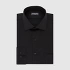 Van Heusen Men's Regular Fit Long Sleeve Button-down Shirt - Black