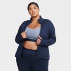 Women's Plus Size Zip Front Jacket - All In Motion Navy 1x, Women's, Size: