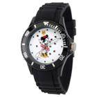 Women's Disney Minnie Mouse Black Plastic Watch, Black Bezel - Black,