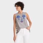 Disney Women's Mickey Mouse Star Ears Graphic Tank Top - Gray