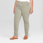 Women's Plus Size Skinny Jeans - Universal Thread Olive Wash